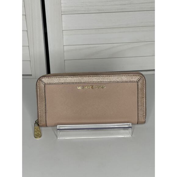 Michael Kors Zip Continental Wallet Blush Pink - Picture 1 of 8